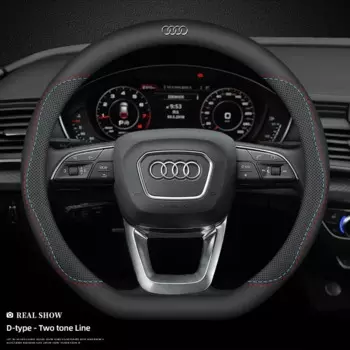 Автомобильный кожаный чехол на руль, аксессуары для салона автомобиля для Audi Quattro A3 A4 A6 A5 Q5 A1 Q7 Q3 Q2 Q8 A7 A8 TT S1 SQ5 RSQ3