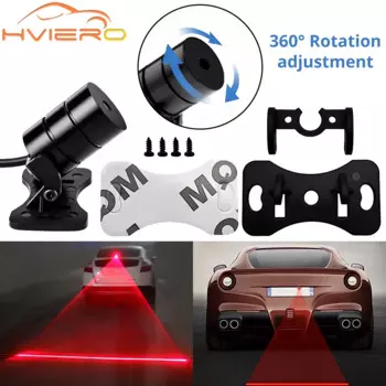 Автомобильный светодиодный светильник для предотвращения столкновений 12 В, предупреждающий тормоз, парковка, выравнивающий авто хвост, лазерная противотуманная фара, красный багажник, стробоскопическая лампа, светодиодный декор, расстояние