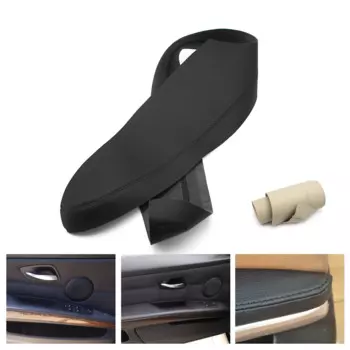 Панель подлокотника левой двери автомобиля, Кожаная накладка на дверную ручку, кожаный чехол для BMW 3 серии E90 2005 2006 2007 - 2011