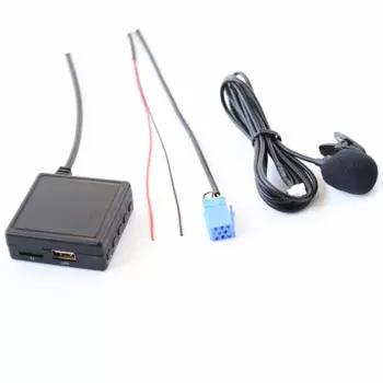 Переходник громкой связи USB, для автомобильного микрофона, Bluetooth 5,0, беспроводной, AUX вход, аудио кабель для Smart Fortwo 450, радио, MP3