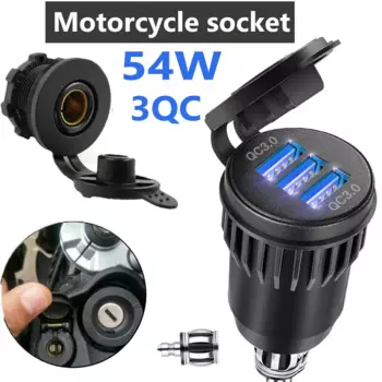 Автомобильное зарядное устройство для мотоцикла 3 USB быстрое зарядное устройство 12-24 В QC3.0 адаптер для зарядки для BMW