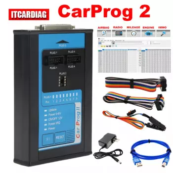 Автомобильный программатор Prog II Carprog 2 Carprog2, ECU Программатор, сброс, Данные столкновения, Immo, отключение, чтение, экономия, Dataflash, радиоинструмент, программатор PK Iprog