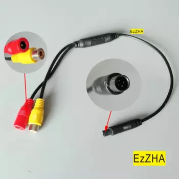 Автомобильная камера заднего вида, 4-контактный разъем «папа» к RCA, жгут проводов, адаптер, провод, гнездовой сигнал CVBS