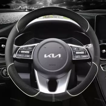 Чехол рулевого колеса автомобиля Для Киа СИД спортэдж пикто серато селтос соул, кожаный, 38 см, 15 дюймов, для 2022 3, 4, 5, K3, K5