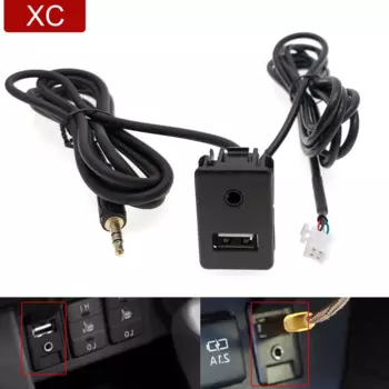 Автомобильная стереомагнитола, панель с креплением, удлинитель, 4 6-контактный USB-кабель, адаптер для Toyota RAV4, радио приборная, Corolla, Tacoma, Avalon