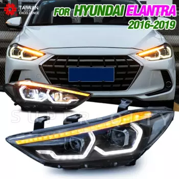 Стайлинг автомобиля для Hyundai Elantra 2016 2017 2018, фары головного света, ДХО, Модифицированная фара в сборе, автомобильные аксессуары