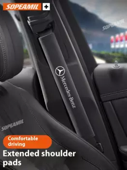 Автомобильный замшевый ремень безопасности, ремни, защитная накладка на плечо Mercedes Benz A B C E S Class SLK GLS GLK GLC GLA Vito CLA CLS ML