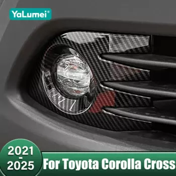 Автомобильный под передним бампером, противотуманная фара, рамка, абажур, гриль, крышка, рамка, наклейки для Toyota Corolla Cross XG10 2021-2024 2025 Hybrid