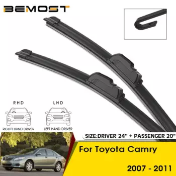 Автомобильные щетки стеклоочистителя для Toyota Camry 2007-2011, лобовое стекло, лобовое стекло, лезвия 24 + 20 дюймов, автомобильные аксессуары