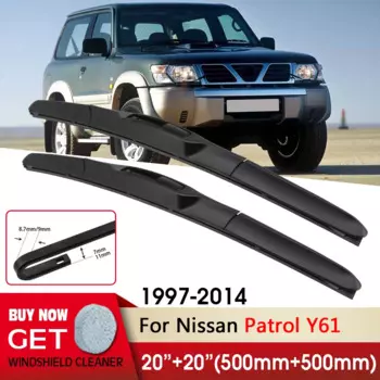 Автомобильный стеклоочиститель передние щетки 20 "+ 20" для Nissan Patrol Y61 1997-2014 подходят U-образный крючок лобовое стекло лобовое стекло переднее окно
