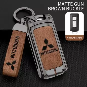 Car Zinc Alloy Key Case Bag Metal Key Shell For Mitsubishi Outlander Pajero Lancer EX Evolution X Ralliart Asx L200 Triton Colt