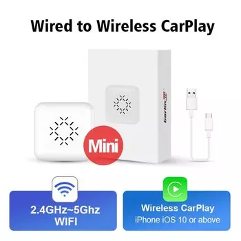 Carlinkit 3.0 Mini Carplay Wireless для Toyota Mazda Nissan Camry Suzuki Subaru Citroen Audi Mercedes Kia IOS15 для Spotify BT