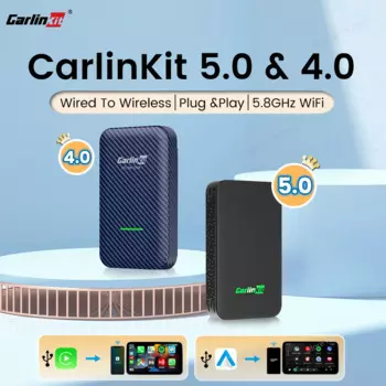 CarlinKit 5.0 4.0 Беспроводной адаптер CarPlay Android Auto Dongle Поддержка нескольких устройств с проводным подключением к беспроводному CarPlay Box Auto Connect