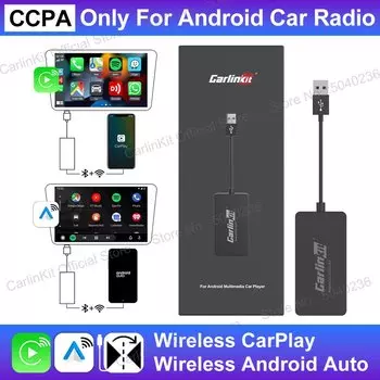 CarlinKit Android Auto USB Dongle беспроводной адаптер CarPlay для Android Car Support Spotify Waze Map Phone Mirror Connect Car Smart Car Box