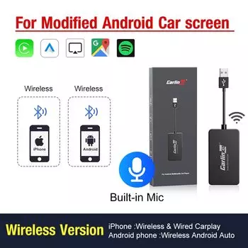 CarlinKit беспроводной ключ CarPlay и проводной Android Auto CarPlay Dongle автомобильный USB-адаптер для модифицированного автомобильного радио Android Mirrorlink