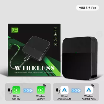 Carlinkit Mini 3 Pro беспроводной адаптер Carplay Android автоматический адаптер автомобильные интеллектуальные системы обновление Ble Wi-Fi беспроводное соединение