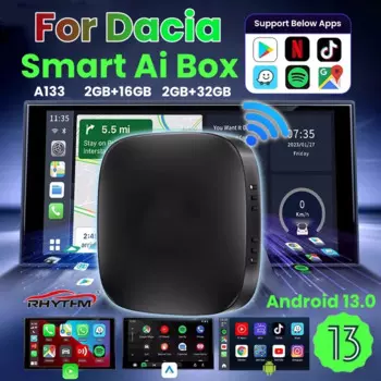 CarPlay Ai Box Android 13 беспроводной Android авто для Netflix Youtube для Dacia Spring Logan Sandero Stepway Duster Jogger