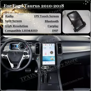 Carplay Android 11 Tesla экран Мультимедиа Стерео для Ford Taurus 2010 2011 2012 2013 2014 2015 2016 2017 2018 автомобильное GPS головное устройство