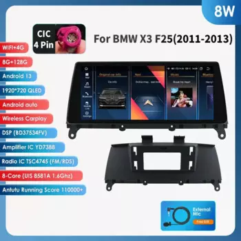 Carplay Android 13 авто автомобильные интеллектуальные системы радио для BMW X3 E83 F25 CIC X4 F26 NBT мультимедиа 4G авторадио 10,25 дюйма головной блок