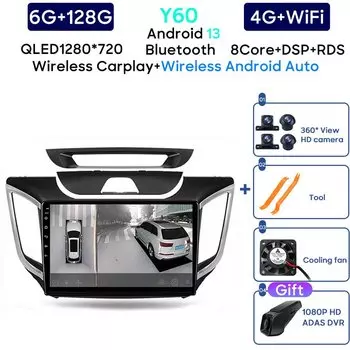 Carplay для Hyundai Creta IX25 2015 - 2020 навигация GPS Android автомобильное радио стерео Мультимедийный Плеер 5G Wifi BT No 2din DVD