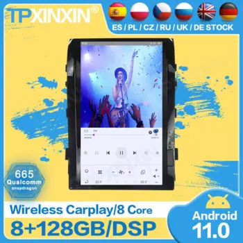 Carplay Tesla 128 г Радио Android для Toyota Land Cruiser 2008 2009 2010 2011 2012 2013 2014 2015 GPS плеер Авто Аудио головное устройство