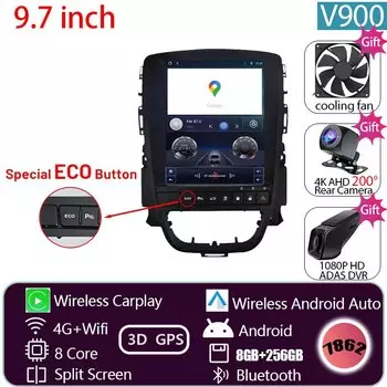 Carplay вертикальный беспроводной Android Auto для Opel Astra J 2009-2015 автомобильный радиоприемник 9,7-дюймовый радиоприемник 8 ядер FM AM мультимедиа