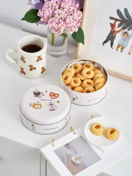 Круглая жестяная коробка для хранения lyybx