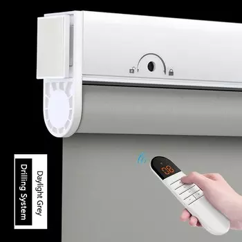 CASAYA M231 электрические рулонные шторы из полиэстера/лён