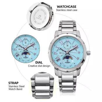 CASIMA модные креативные кварцевые наручные часы женские часы-браслет из нержавеющей стали водонепроницаемые 50 м женские часы #2802