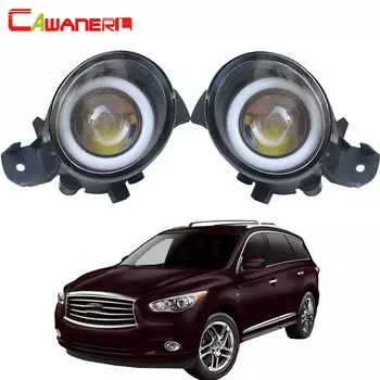Cawanerl для Infiniti QX60 2014 2015 автомобильные аксессуары светодиодный туман светильник Ангел глаз Дневной ходовой огонь DRL 3000LM 12V 2 шт.