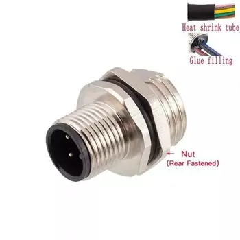 CAZN Паяльная розетка M12 с проводами 30 см