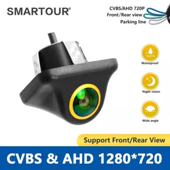 CCD AHD 720P Автомобильная камера заднего вида HD ночного видения Водонепроницаемая камера с золотым объективом Автомобильная резервная парковочная камера 6M Видеокабель