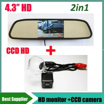 CCD HD Автомобильная камера заднего вида для Suzuki Alto Grand Vitara SX4 Хэтчбек парковочная камера + 4,3-дюймовый автомобильный монитор