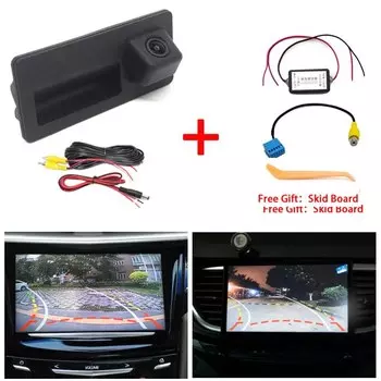 CCD HD Водонепроницаемая Автомобильная камера заднего вида, ручка багажника, автомобильная лампа для Volkswagen touareg 7P NF 2010 ~ 2016 2017 2018