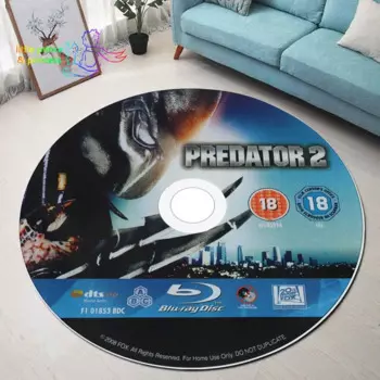 CD-коврик Хищник с фильмом, круглый коврик, Хэллоуин, ужас, круглый коврик, коврик для ванной, черный коврик, домашний декор, ковер, ковер для гостиной, кухни