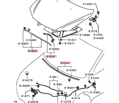 Цельная резиновая лента капота для Lancer CY CX 5902A067 2007-2020, водонепроницаемая полоса Fortis для Evo 10 X