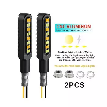 Цельнометаллические светодиодные указатели поворота мотоцикла с ЧПУ, мигалка, мигалки, предупреждение, DRL, дневной ходовой тормоз, задний фонарь