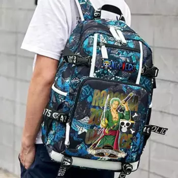 Цельный рюкзак с аниме, вместительный рюкзак с морской тематикой для учеников средних и старших классов, мужской рюкзак для учеников начальной школы