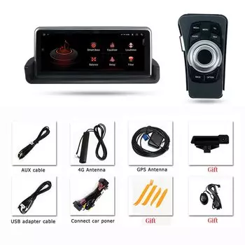 Цена по прейскуранту завода-изготовителя ID8 10,25 дюйма, центральный мультимедиа для BMW 3 серии E90 E91 E92 E93 Carplay, автомобильный видеоплеер, GPS-навигация, Android Auto