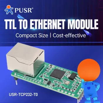 (Цена за 4 шт.) разъем PUSR TTL к модулю Ethernet с 1 * TTL, 1 * RJ45 10 Мбит/с ETH
