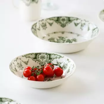 Centennial Керамика Claytan Wild Rose Полная глазурь Ретро Посуда Мох Зеленый Обеденные тарелки Обеденный набор Тарелок Набор Посуда