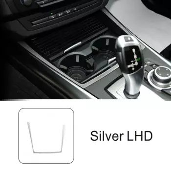 Центральная консоль из нержавеющей стали, держатель для чашки с водой, декоративная рамка, накладка для BMW X5 E70 2008-2013, левый автомобильный Стайлинг, интерьер