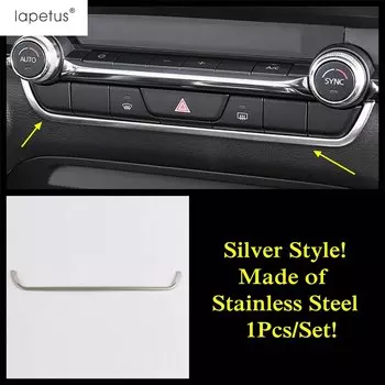 Центральное управление, сигнальная лампа кондиционера переменного тока, навигационная полоса, накладка для Mazda 3 2019-2024/CX-30 2020-2024, аксессуары