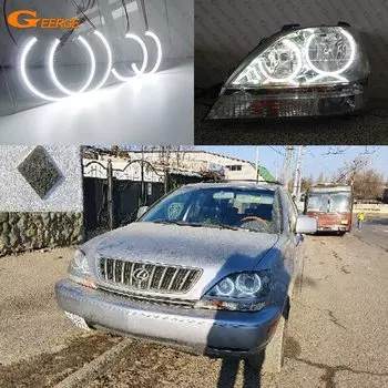 centralnie do Lexus RX 300 RX300 Toyota Harrier 1998-2003 Ultra Bright SMD LED Angel Eyes Halo Rings Kit Day Light Car Accessories
