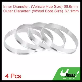 Центрические кольца автомобильной ступицы UXCELL, наружный диаметр 67,1 мм, для внутреннего диаметра 54,1 мм, 57,1 мм, 56,6 мм, 58,1 мм, 60,1 мм, 63,4 мм, 64,1 мм, 66,1 мм, 66,6 мм