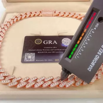 Цепочка Из кубинской цепи Майами с муассанитом 13 мм, серебро 925 пробы, браслеты-ожерелья с муассанитом