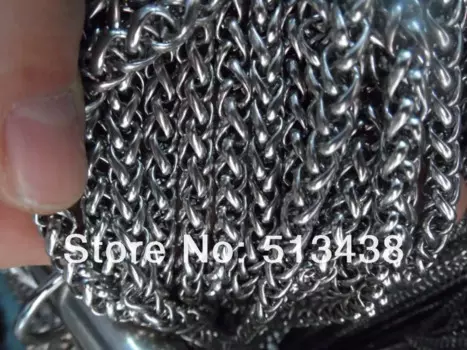 Цепочка мужская из нержавеющей стали, Ювелирная фурнитура «сделай сам» для ожерелья, браслета, 6 мм, 50 метров