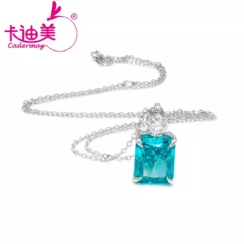 Цепочка с подвеской из серебра 925 пробы с бриллиантами