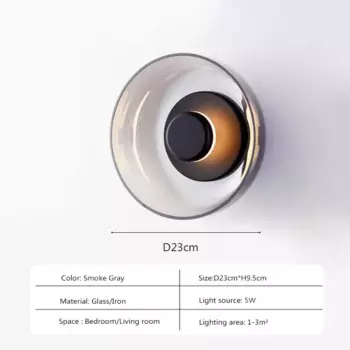 CETANT Настенные светильники янтарные/дымчато-серые