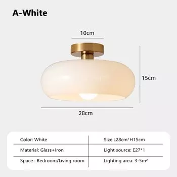 CETANT Подвесной светильник из стекла белый/оранжевый